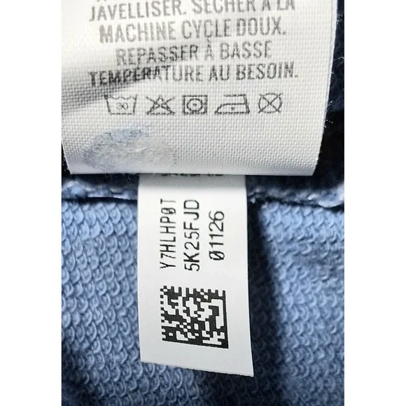 Aerie Blue Acid Wash Balloon Leg Sweatpants Cotton Seam Detail Joggers Large - Picture 8 of 9